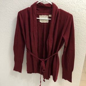 Anthropologie Angel of the North Pleated Cardigan